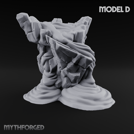 Rugged Lava Terrain D Miniature for Dungeons and Dragons, Pathfinder or other TTRPGs