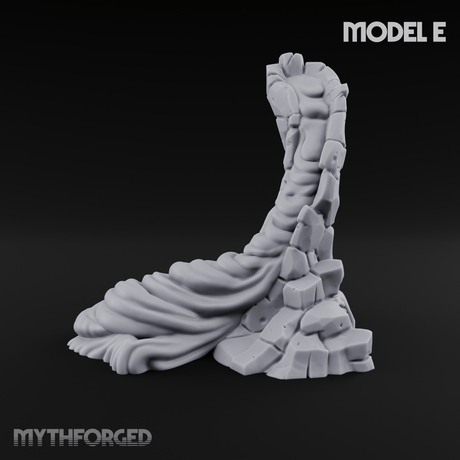 Rugged Lava Terrain E Miniature for Dungeons and Dragons, Pathfinder or other TTRPGs