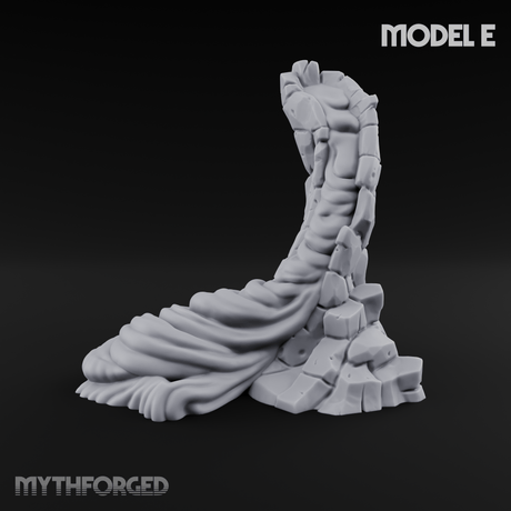 Rugged Lava Terrain E Miniature for Dungeons and Dragons, Pathfinder or other TTRPGs