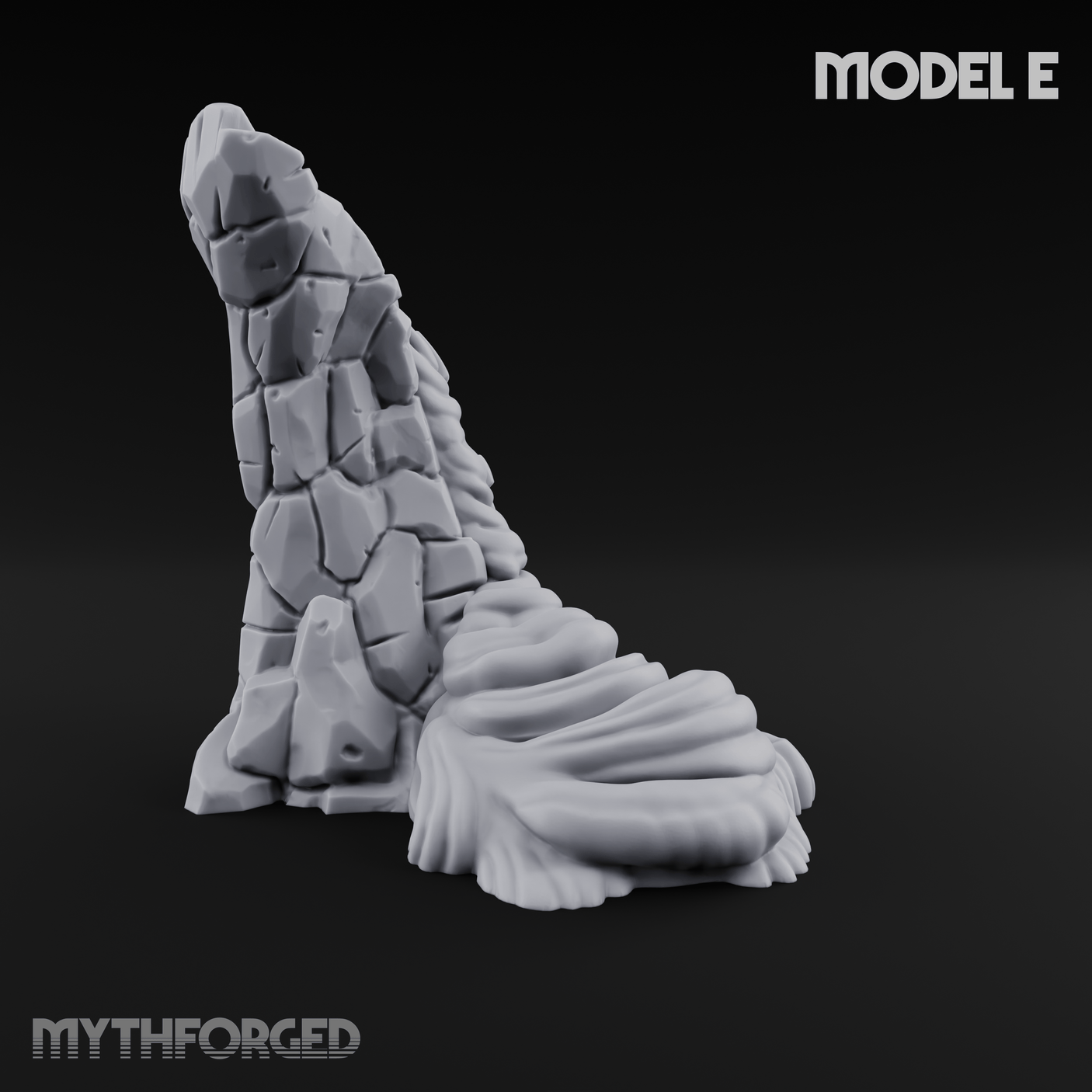 Rugged Lava Terrain E Miniature for Dungeons and Dragons, Pathfinder or other TTRPGs