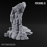 Rugged Lava Terrain E Miniature for Dungeons and Dragons, Pathfinder or other TTRPGs