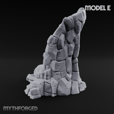 Rugged Lava Terrain E Miniature for Dungeons and Dragons, Pathfinder or other TTRPGs