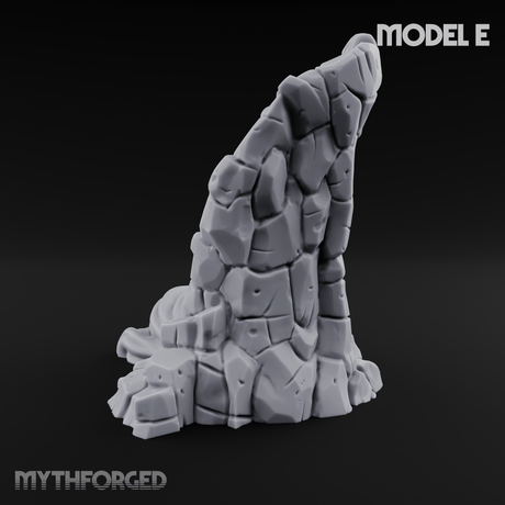 Rugged Lava Terrain E Miniature for Dungeons and Dragons, Pathfinder or other TTRPGs