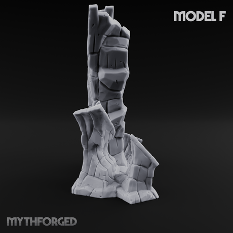 Rugged Lava Terrain F Miniature for Dungeons and Dragons, Pathfinder or other TTRPGs