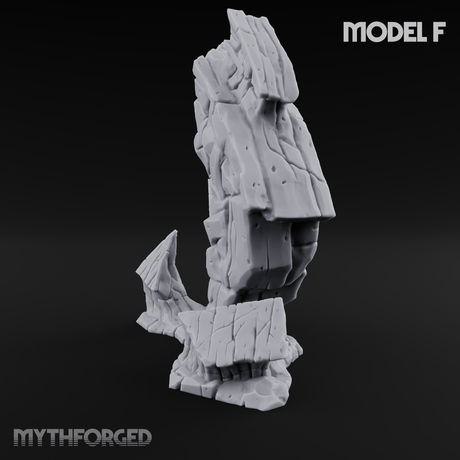 Rugged Lava Terrain F Miniature for Dungeons and Dragons, Pathfinder or other TTRPGs