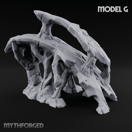 Rugged Lava Terrain G Miniature for Dungeons and Dragons, Pathfinder or other TTRPGs