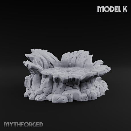 Rugged Lava Terrain K Miniature for Dungeons and Dragons, Pathfinder or other TTRPGs