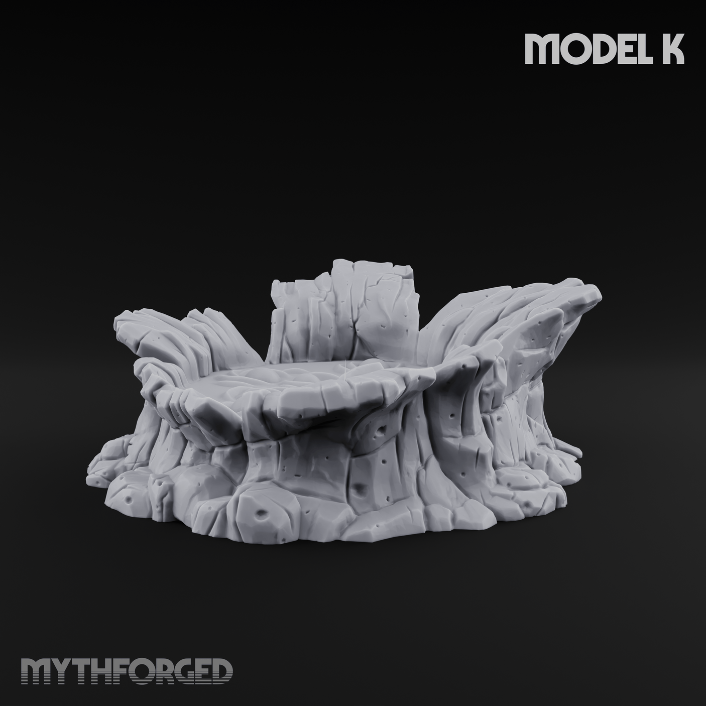 Rugged Lava Terrain K Miniature for Dungeons and Dragons, Pathfinder or other TTRPGs