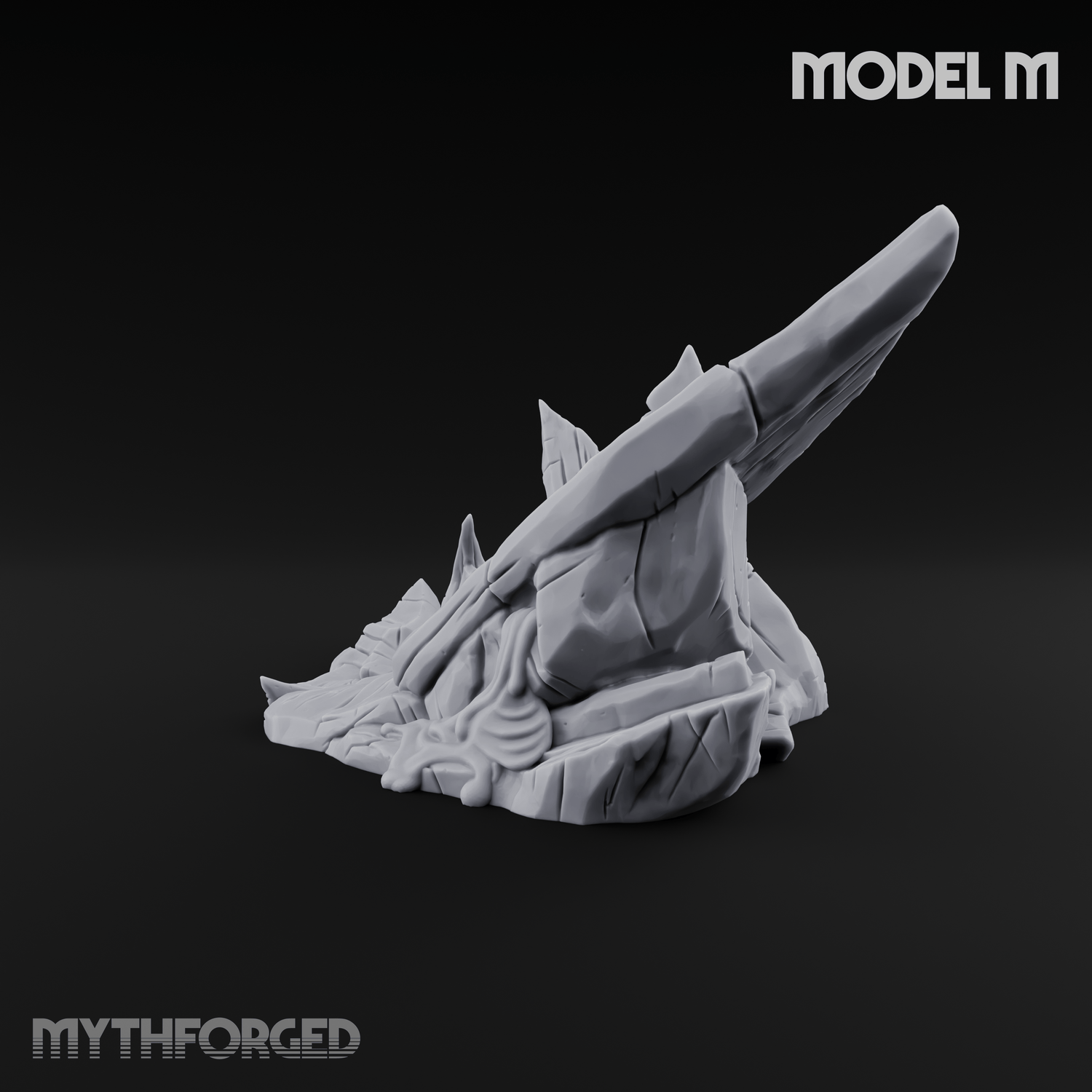 Rugged Lava Terrain M Miniature for Dungeons and Dragons, Pathfinder or other TTRPGs