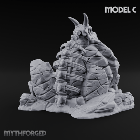 Wasteland Skeleton Terrain C Miniature for Dungeons and Dragons, Pathfinder or other TTRPGs