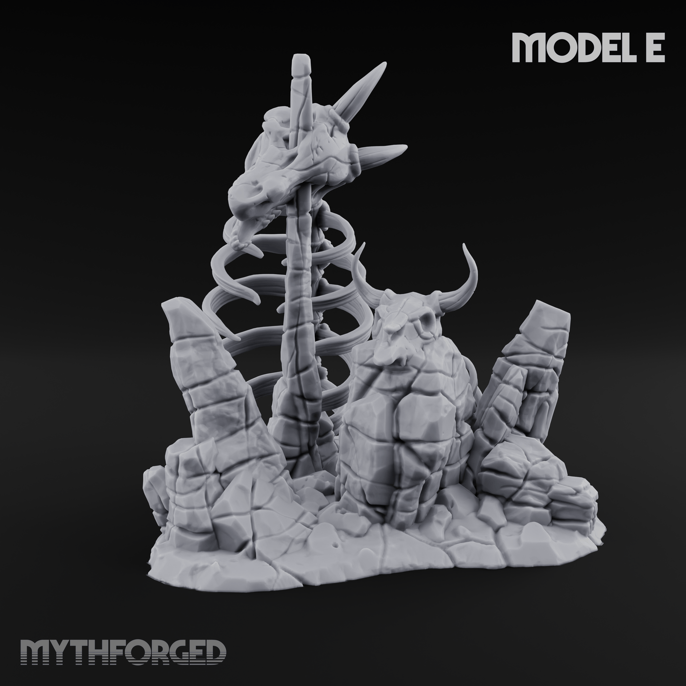 Wasteland Skeleton Terrain E Miniature for Dungeons and Dragons, Pathfinder or other TTRPGs