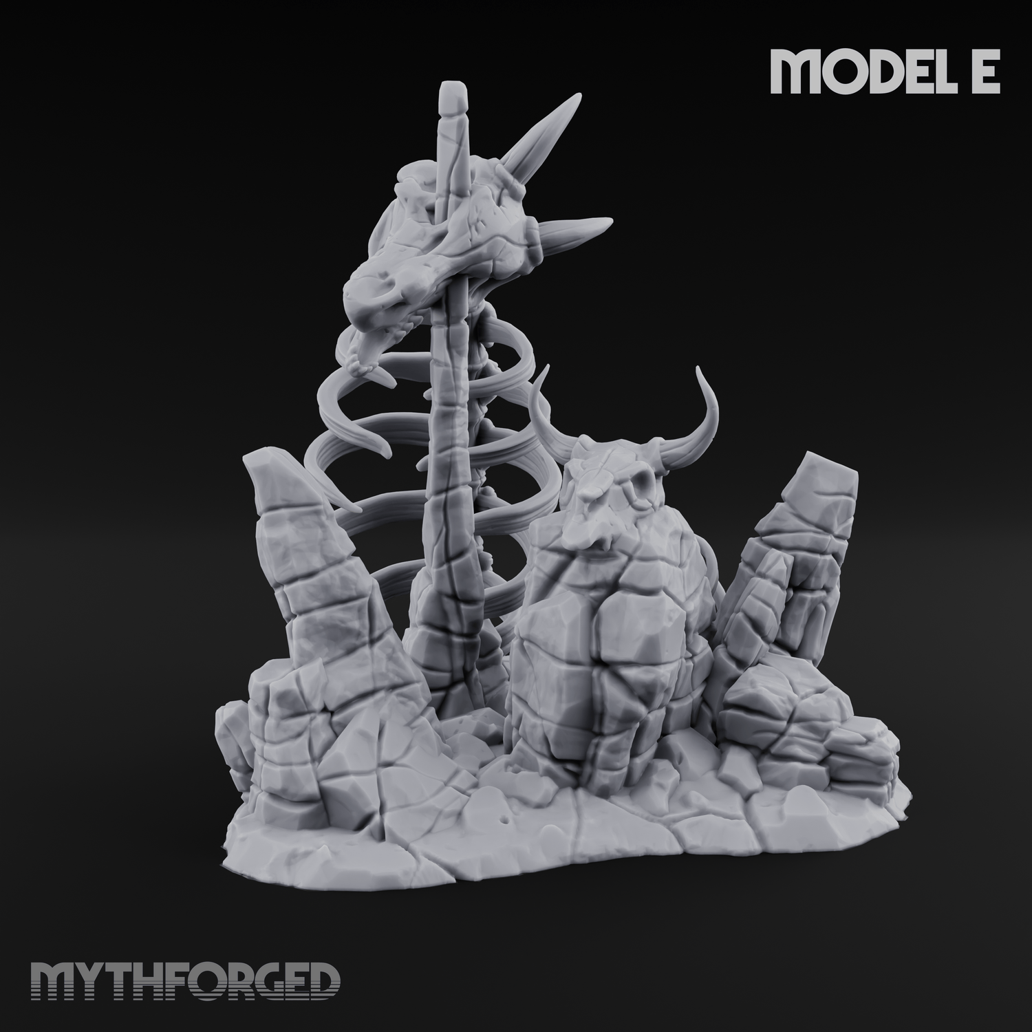 Wasteland Skeleton Terrain E Miniature for Dungeons and Dragons, Pathfinder or other TTRPGs