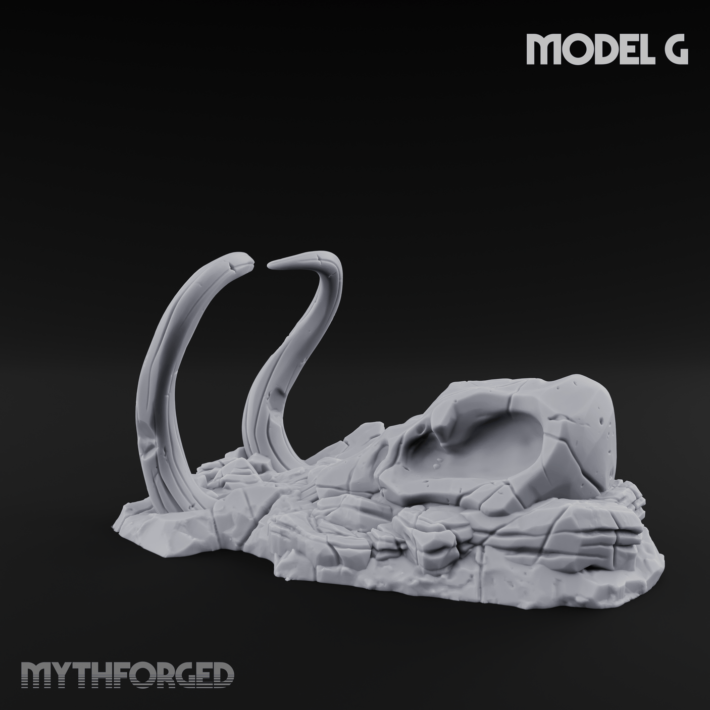 Wasteland Skeleton Terrain G Miniature for Dungeons and Dragons, Pathfinder or other TTRPGs