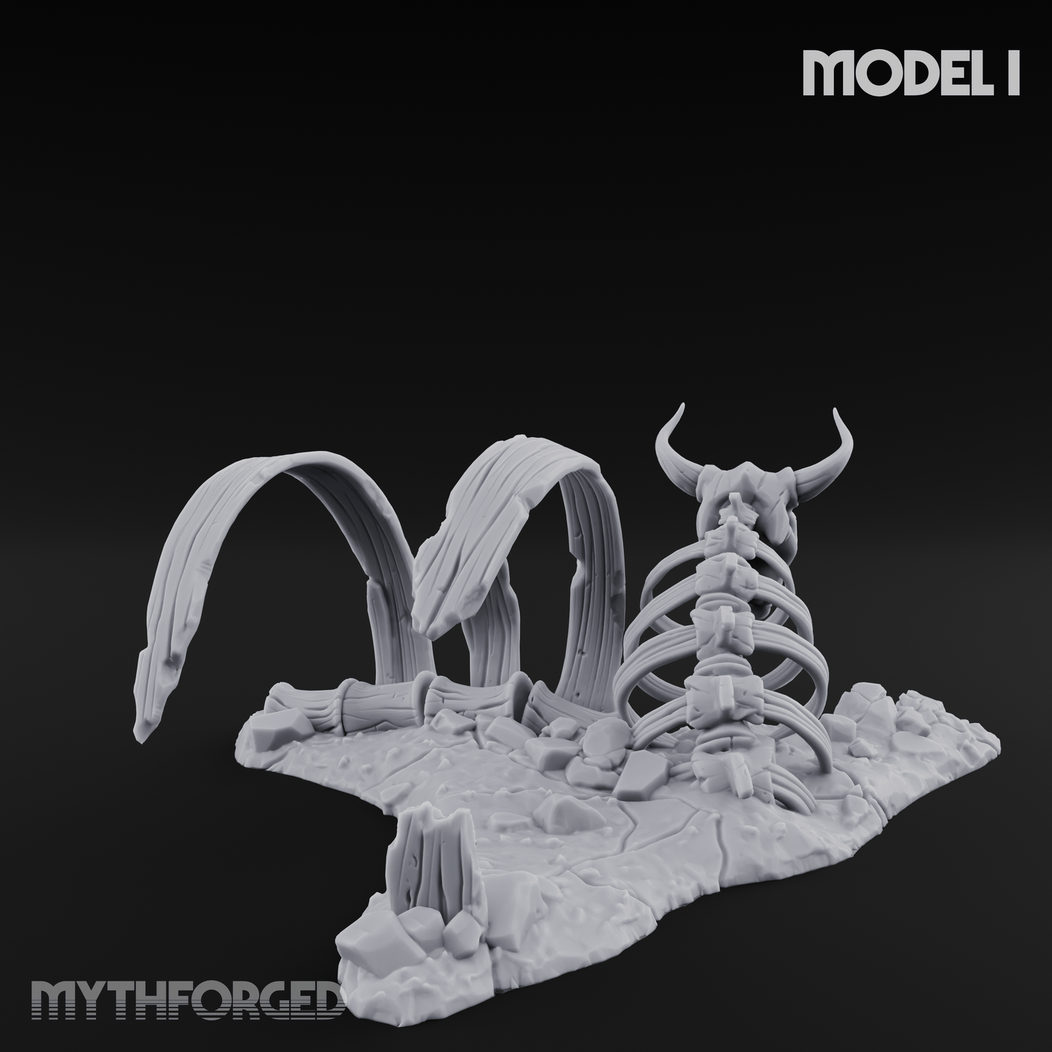 Wasteland Skeleton Terrain I Miniature for Dungeons and Dragons, Pathfinder or other TTRPGs