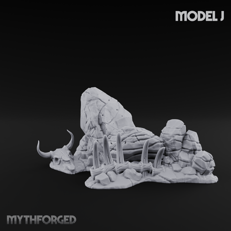 Wasteland Skeleton Terrain Miniature for Dungeons and Dragons, Pathfinder or other TTRPGs
