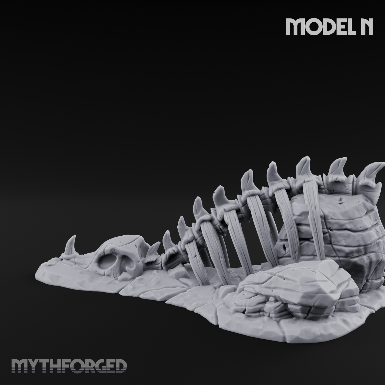 Wasteland Skeleton Terrain N Miniature for Dungeons and Dragons, Pathfinder or other TTRPGs