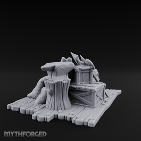 Soot-Stained Blacksmith Anvil Miniature for Dungeons and Dragons, Pathfinder or other TTRPGs