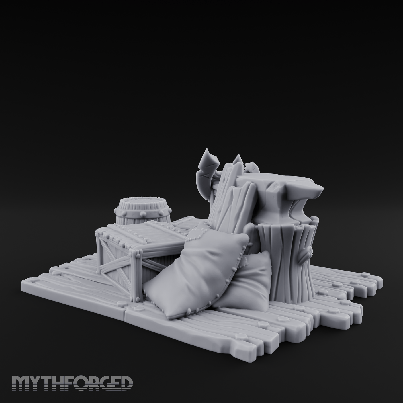 Soot-Stained Blacksmith Anvil Miniature for Dungeons and Dragons, Pathfinder or other TTRPGs