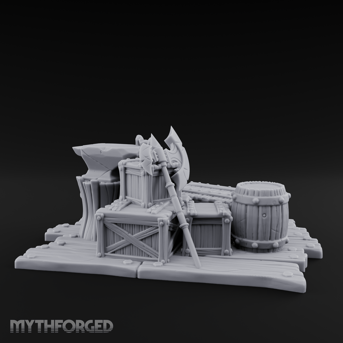 Soot-Stained Blacksmith Anvil Miniature for Dungeons and Dragons, Pathfinder or other TTRPGs