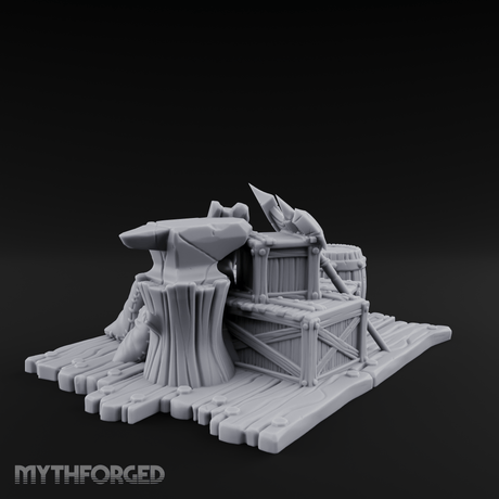 Soot-Stained Blacksmith Anvil Miniature for Dungeons and Dragons, Pathfinder or other TTRPGs