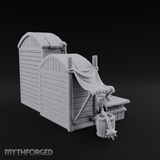 Draped Armorer's Weapon Hall Miniature for Dungeons and Dragons, Pathfinder or other TTRPGs