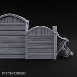 Draped Armorer's Weapon Hall Miniature for Dungeons and Dragons, Pathfinder or other TTRPGs