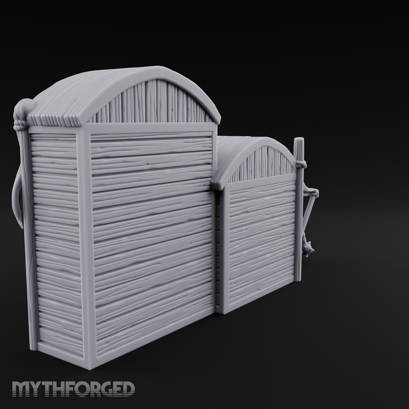 Draped Armorer's Weapon Hall Miniature for Dungeons and Dragons, Pathfinder or other TTRPGs