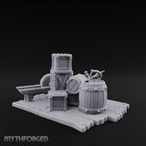 Rope-Bound Merchant Cargo Display Miniature for Dungeons and Dragons, Pathfinder or other TTRPGs
