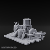 Rope-Bound Merchant Cargo Display Miniature for Dungeons and Dragons, Pathfinder or other TTRPGs