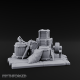 Rope-Bound Merchant Cargo Display Miniature for Dungeons and Dragons, Pathfinder or other TTRPGs