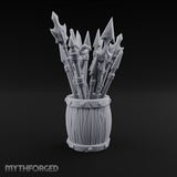 Pointy Barrel of Spears A Miniature for Dungeons and Dragons, Pathfinder or other TTRPGs