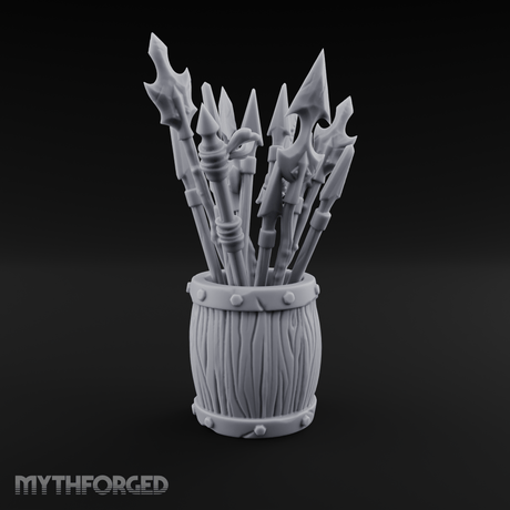 Pointy Barrel of Spears A Miniature for Dungeons and Dragons, Pathfinder or other TTRPGs