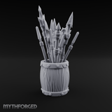 Pointy Barrel of Spears A Miniature for Dungeons and Dragons, Pathfinder or other TTRPGs