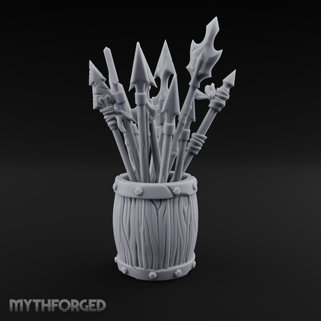 Pointy Barrel of Spears A Miniature for Dungeons and Dragons, Pathfinder or other TTRPGs