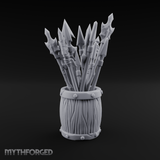 Pointy Barrel of Spears A Miniature for Dungeons and Dragons, Pathfinder or other TTRPGs