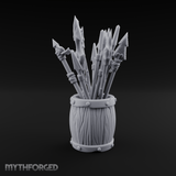 Pointy Barrel of Spears A Miniature for Dungeons and Dragons, Pathfinder or other TTRPGs