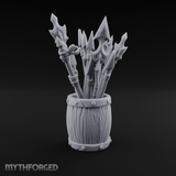 Pointy Barrel of Spears A Miniature for Dungeons and Dragons, Pathfinder or other TTRPGs