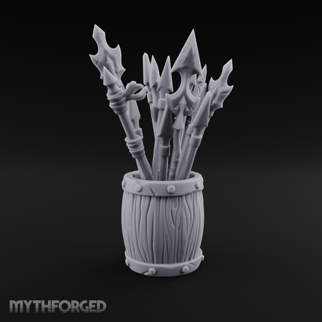 Pointy Barrel of Spears A Miniature for Dungeons and Dragons, Pathfinder or other TTRPGs