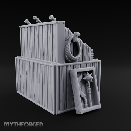 Wooden Weapon Shop Display Miniature for Dungeons and Dragons, Pathfinder or other TTRPGs