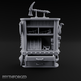 Tool-Laden Weapon Shop Counter Miniature for Dungeons and Dragons, Pathfinder or other TTRPGs