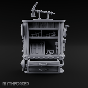 Tool-Laden Weapon Shop Counter Miniature for Dungeons and Dragons, Pathfinder or other TTRPGs