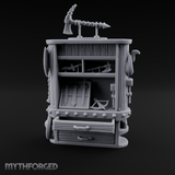 Tool-Laden Weapon Shop Counter Miniature for Dungeons and Dragons, Pathfinder or other TTRPGs
