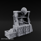 Fortified Weapon Shop Stall Miniature for Dungeons and Dragons, Pathfinder or other TTRPGs
