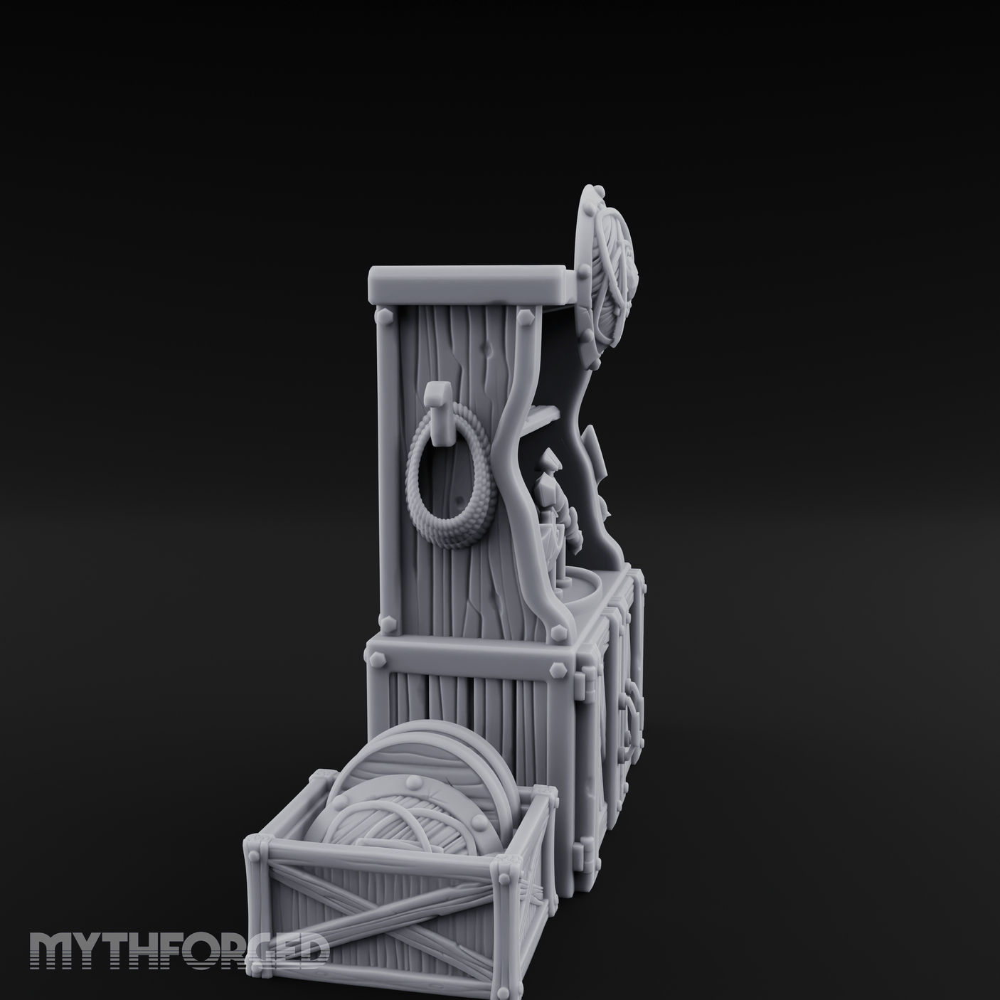 Fortified Weapon Shop Stall Miniature for Dungeons and Dragons, Pathfinder or other TTRPGs