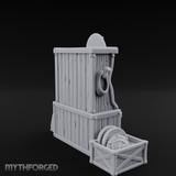 Fortified Weapon Shop Stall Miniature for Dungeons and Dragons, Pathfinder or other TTRPGs