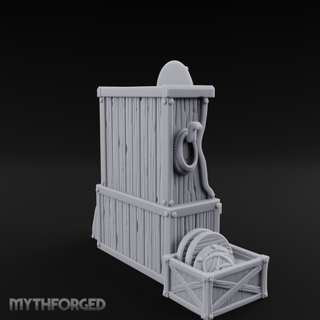 Fortified Weapon Shop Stall Miniature for Dungeons and Dragons, Pathfinder or other TTRPGs