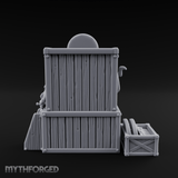Fortified Weapon Shop Stall Miniature for Dungeons and Dragons, Pathfinder or other TTRPGs