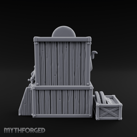 Fortified Weapon Shop Stall Miniature for Dungeons and Dragons, Pathfinder or other TTRPGs