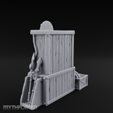 Fortified Weapon Shop Stall Miniature for Dungeons and Dragons, Pathfinder or other TTRPGs