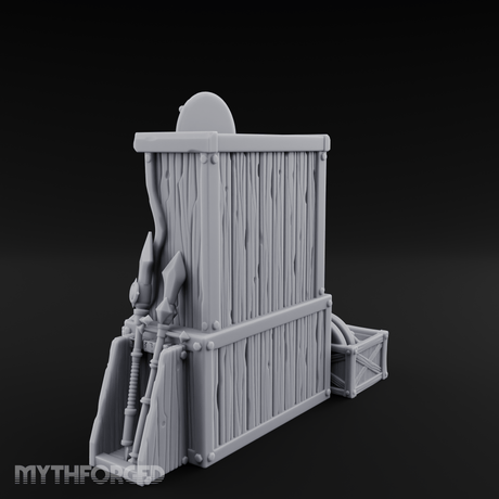 Fortified Weapon Shop Stall Miniature for Dungeons and Dragons, Pathfinder or other TTRPGs